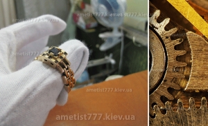 Золотое мужское кольцо на заказ в Киеве